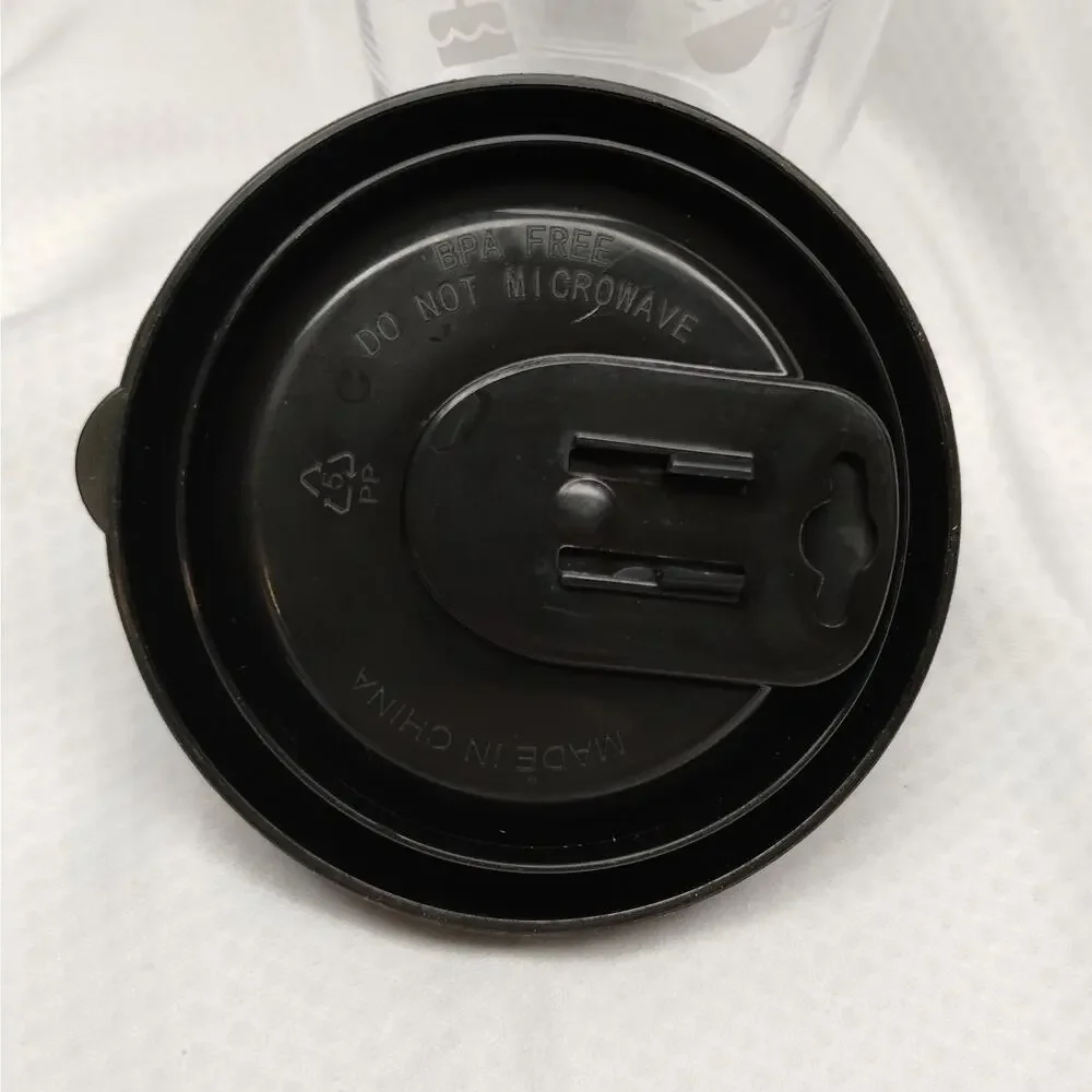 Javvy Better Coffee Club Tumbler 16oz Clear Black Lid Double Wall Iced Drink Cup